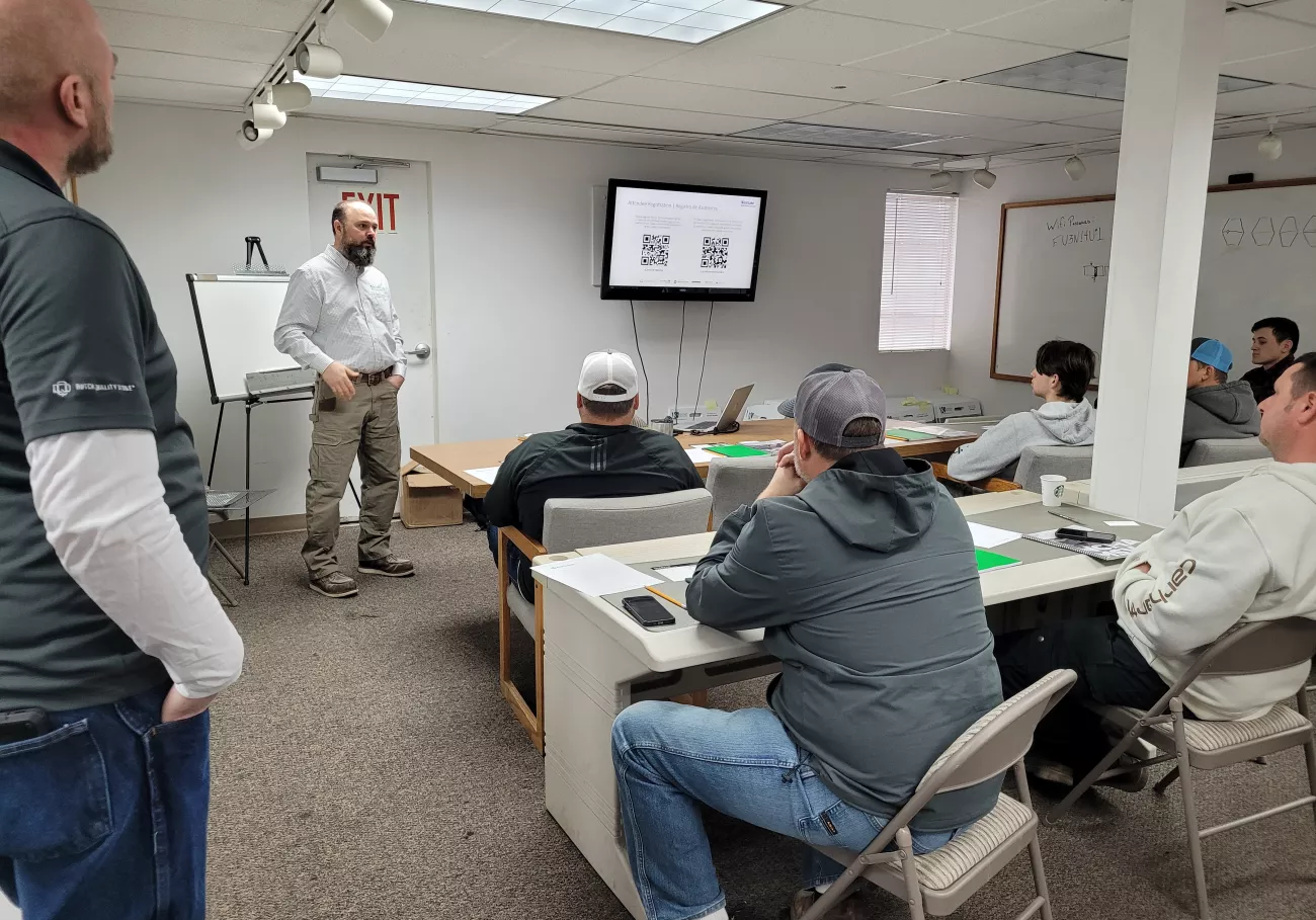 Classroom course taking place