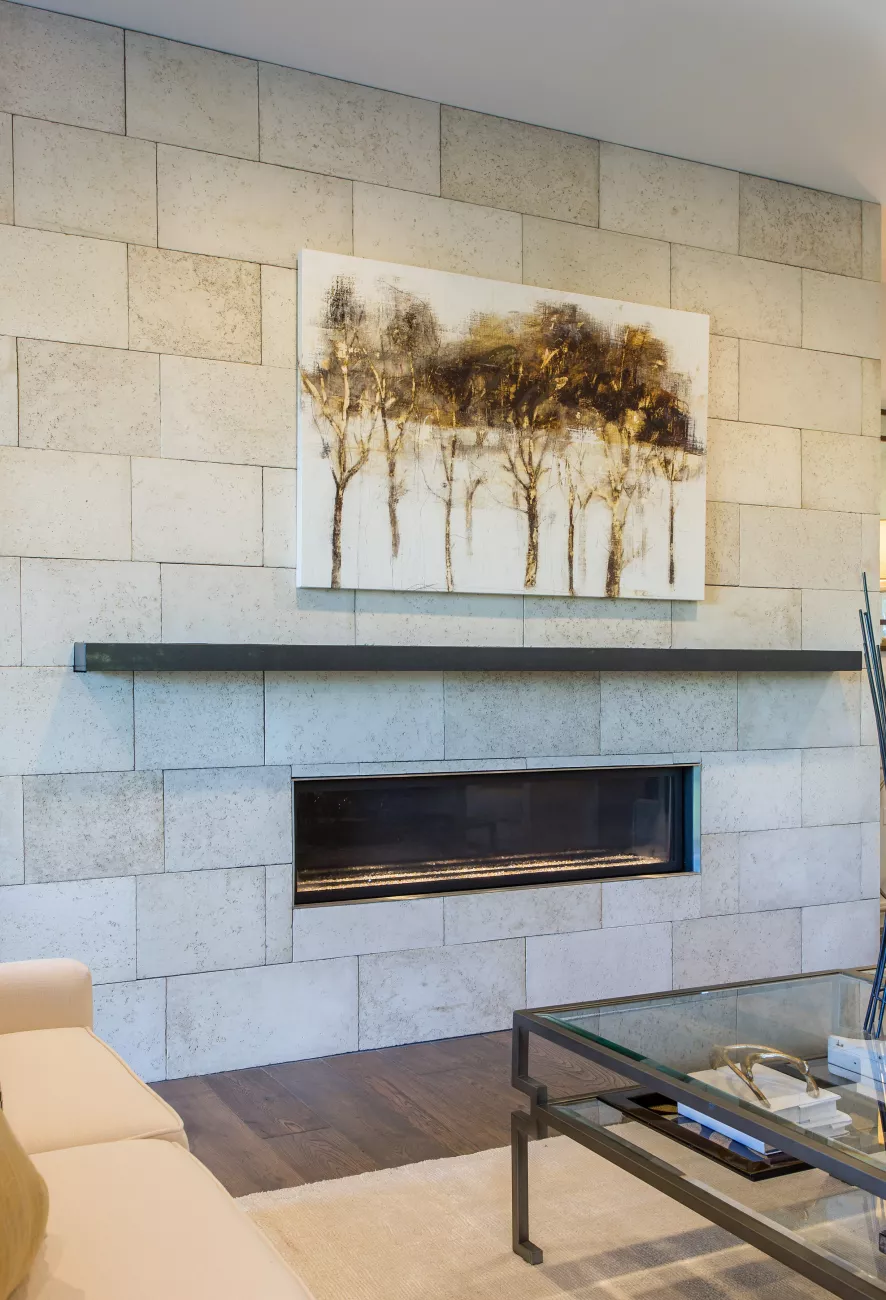 Marquee24 Eldorado Stone on Fireplace