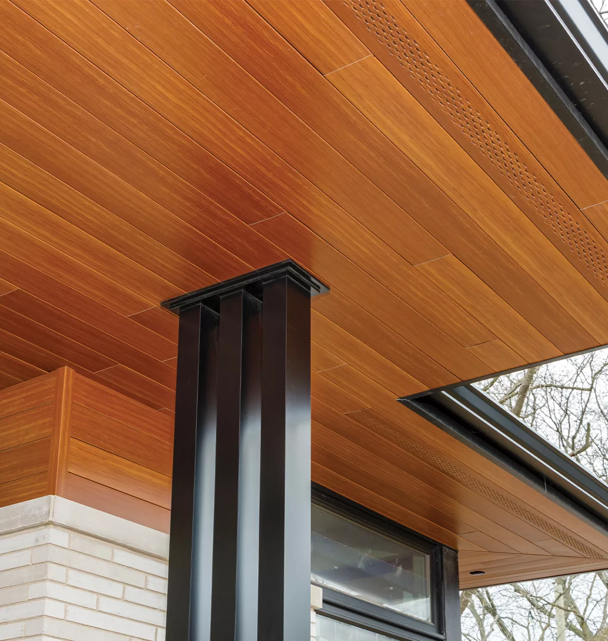 cedar renditions soffit in timberline color